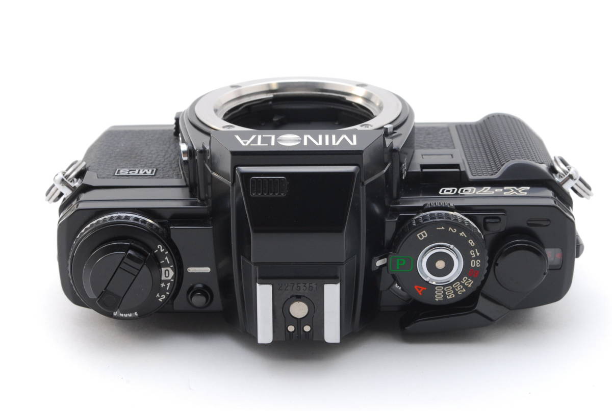 Minolta NEW X-700 ブラック ボディシャッター切れ、スピードも変化し、露出計動作しました。概ねキレイ ボディキャップ、ストラップ付き_画像6