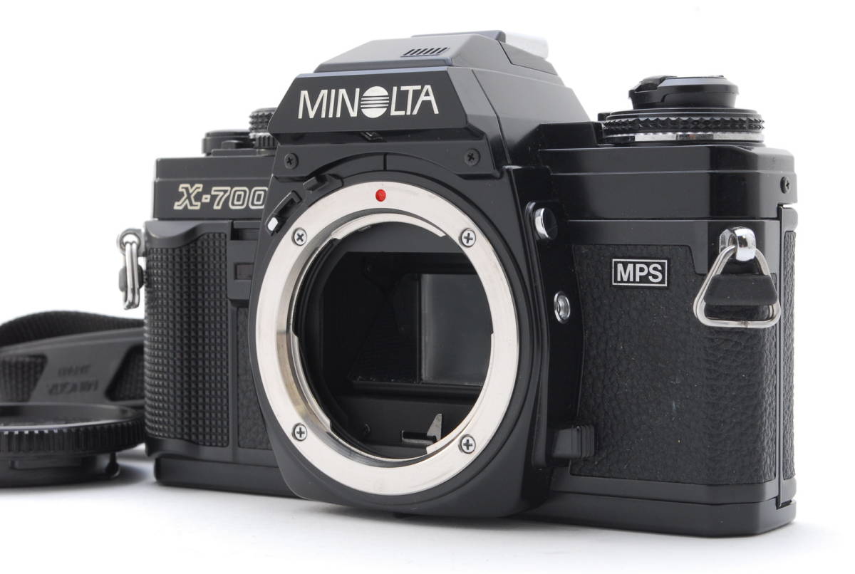 Minolta NEW X-700 ブラック ボディシャッター切れ、スピードも変化し、露出計動作しました。概ねキレイ ボディキャップ、ストラップ付き_画像1