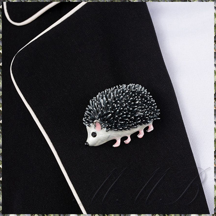 [BROOCH] Cute Hedgehog エナメル彩色 キュート ヘッジホッグ ハリネズミ 4cm ブローチ (ペンダントヘッド) 【送料無料】の画像5