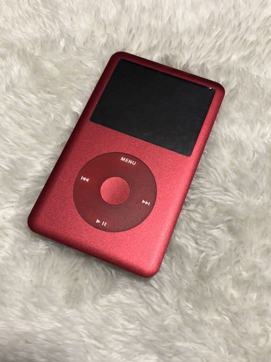 華麗 第6.5世代 classic iPod Apple 160GBから512GB MC297JかMC293J 改造 カスタム レッド 赤 iPod classic