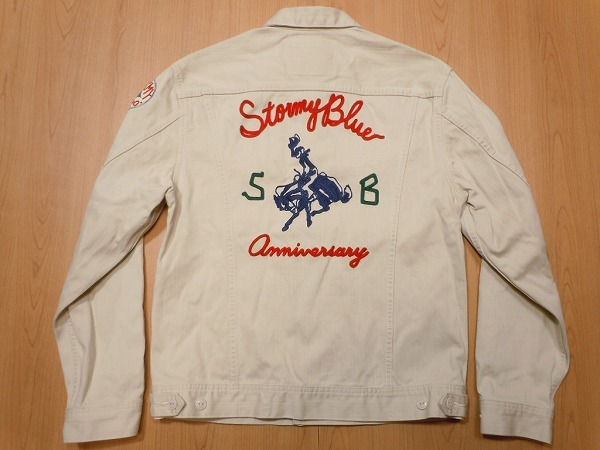 ★お求めやすく価格改定★ ストーミーブルー BLUE STORMY フェローズ PHERROW'S レア 427XX 15th★b 刺繍 チェーンステッチ 42★15周年モデル ピケジャケット その他 ★お求めやすく価格改定★ ストーミーブルー BLUE STORMY フェローズ PHERROW'S レア 427XX 15th★b 刺繍 チェーンステッチ 42★15周年モデル ピケジャケット その他