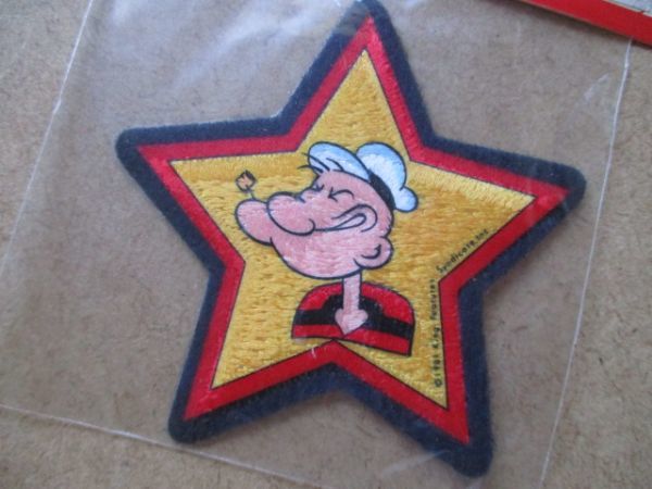 80s POPEYE ポパイ ワッペン/アメコミ水夫コミック昭和レトロSailor Manスター星アニメElzie Crisler Segar漫画アップリケpatches S81_画像2