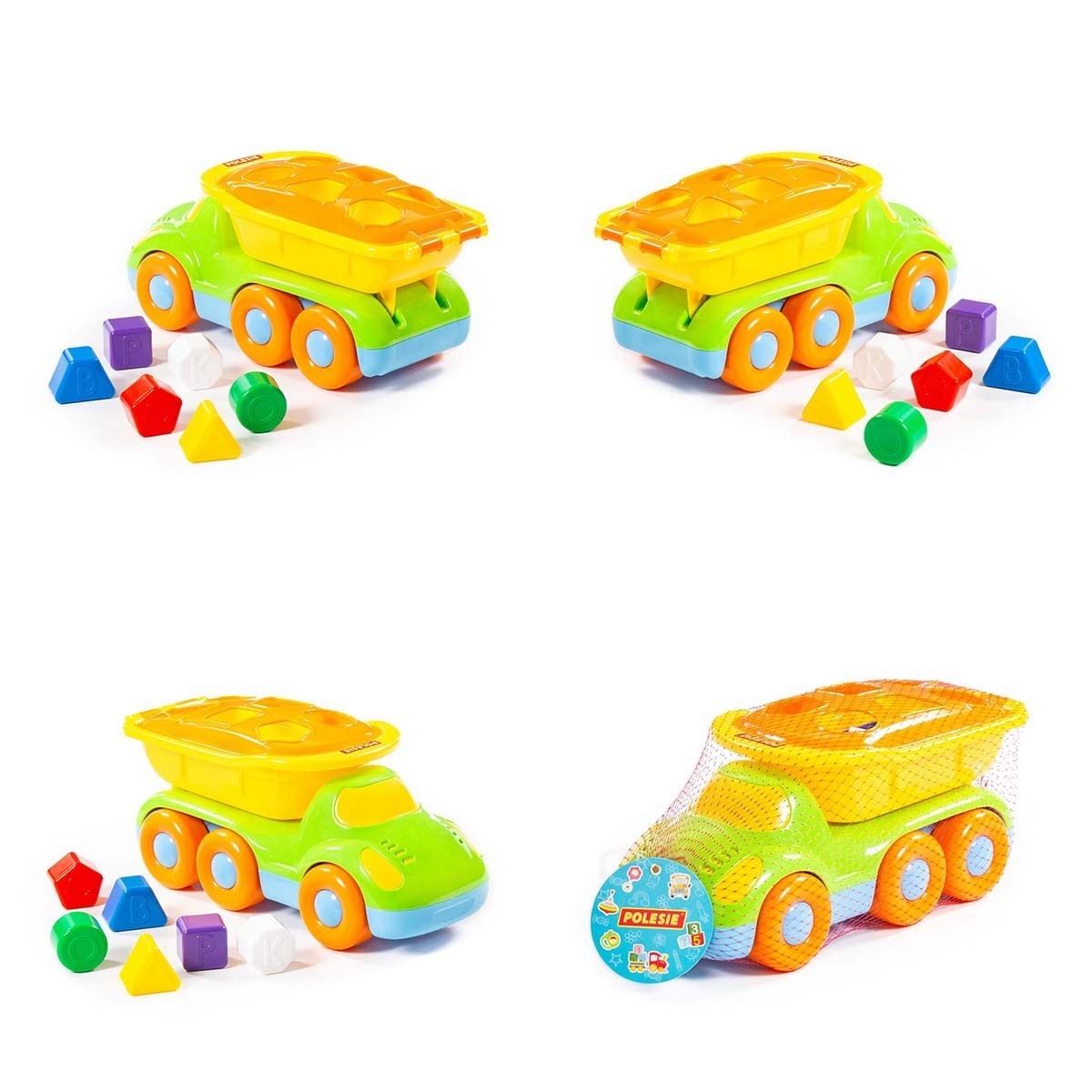 ピックアップカー トラック 知育玩具 車玩具 型はめ玩具 海外おもちゃ ラッピング  ポリシエ POLESIE 子供玩具 海外
