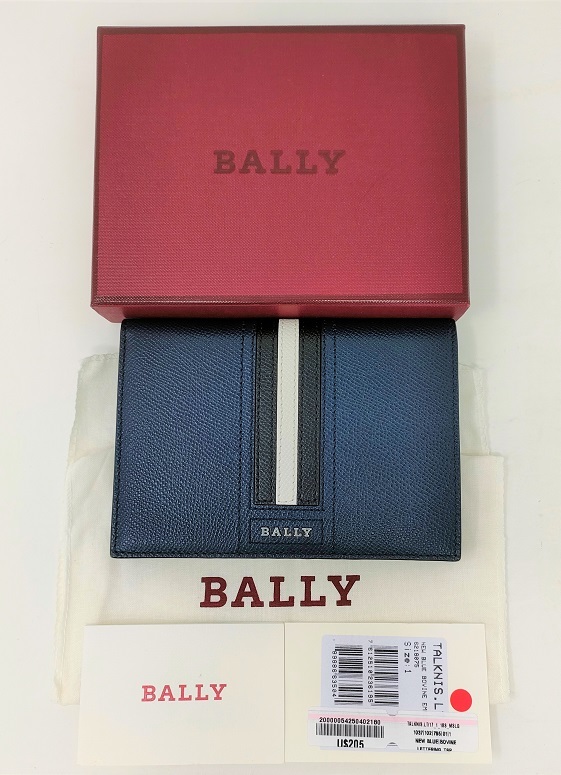 新品 バリー カード パスポートケース TALKNIS./17 BALLY NEW BLUE ネイビー 紺 パスポートカバー 旅行 ニューブルー Bally