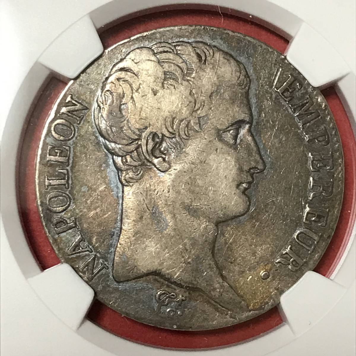 ☆1807L フランス 5フラン銀貨 ナポレオン1世 NGC VF 25-