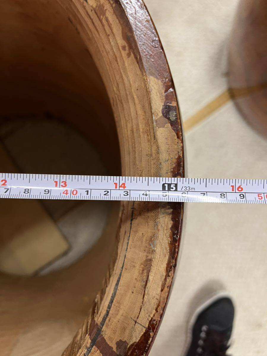  японский барабан .. вытащенный медь 1 сяку 5 размер дзельква новый товар не использовался оплата доставки при получении 