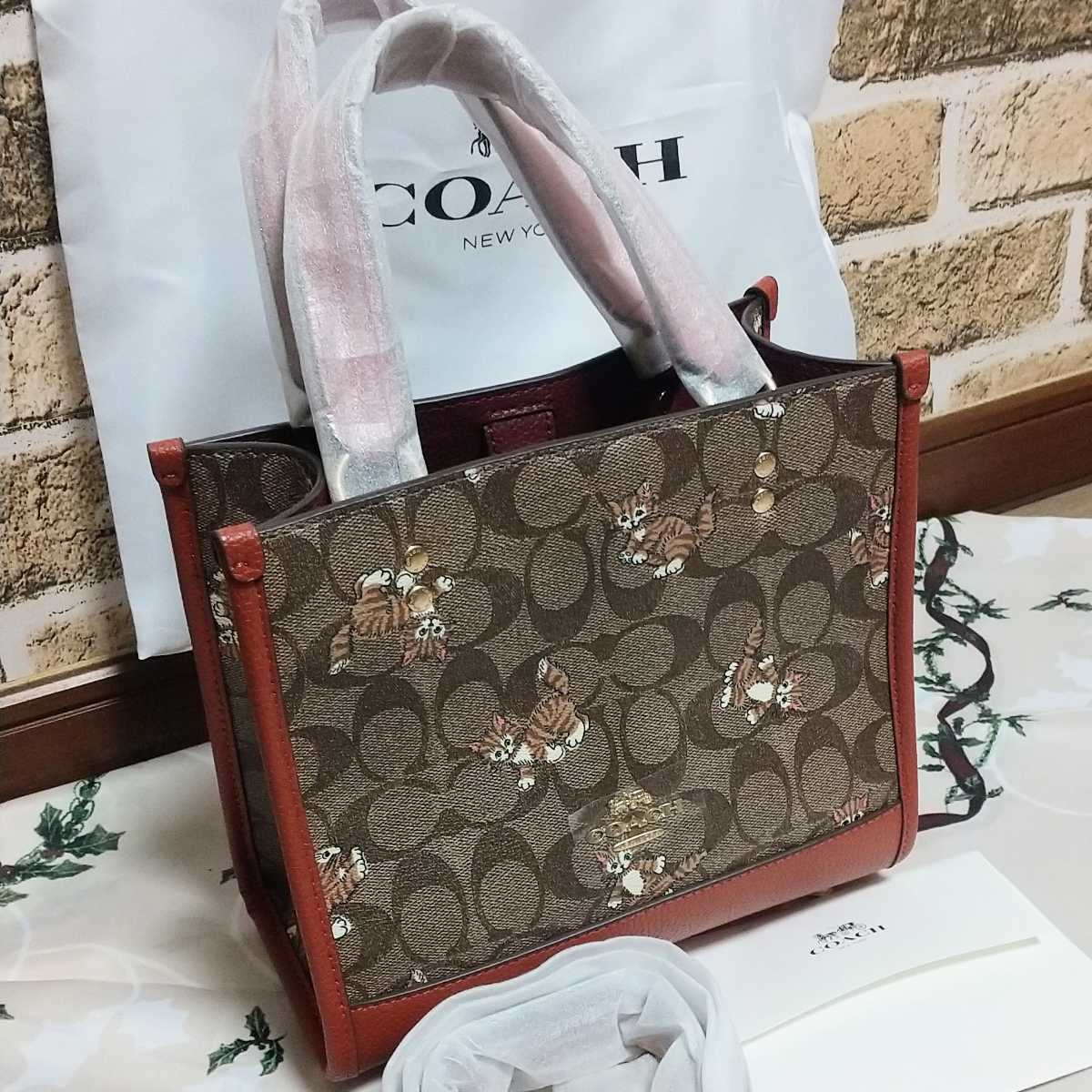 新品未使用☆COACH デンプシートート22 トートバッグ2way ホワイト-