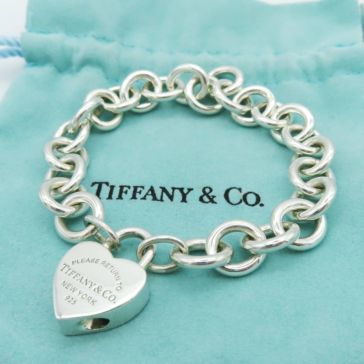 希少 美品 Tiffany&Co. ティファニー ハート ロック ドーナツ チェーン