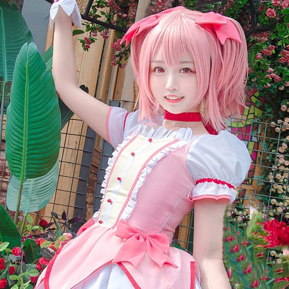 鹿目まどか Lサイズ コスプレ 衣装 魔法少女 まどか マギカ まどマギ-