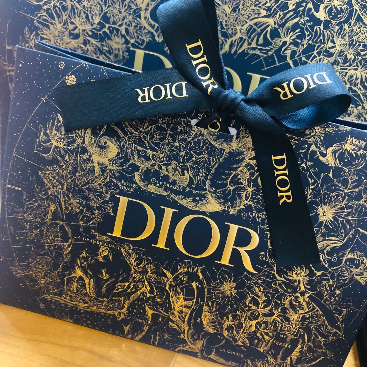 Dior ディオール 2022 空き箱 リボン チャーム サンプル - ショップ袋