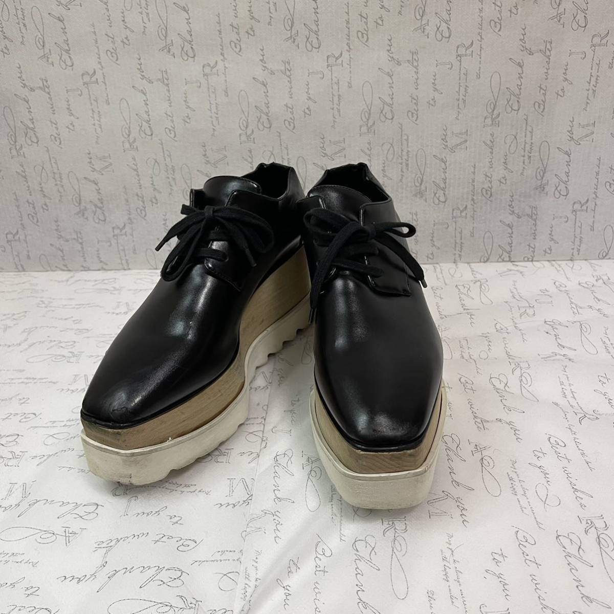 ステラマッカートニー エリス プラットフォーム 厚底 黒 22.5cm - www