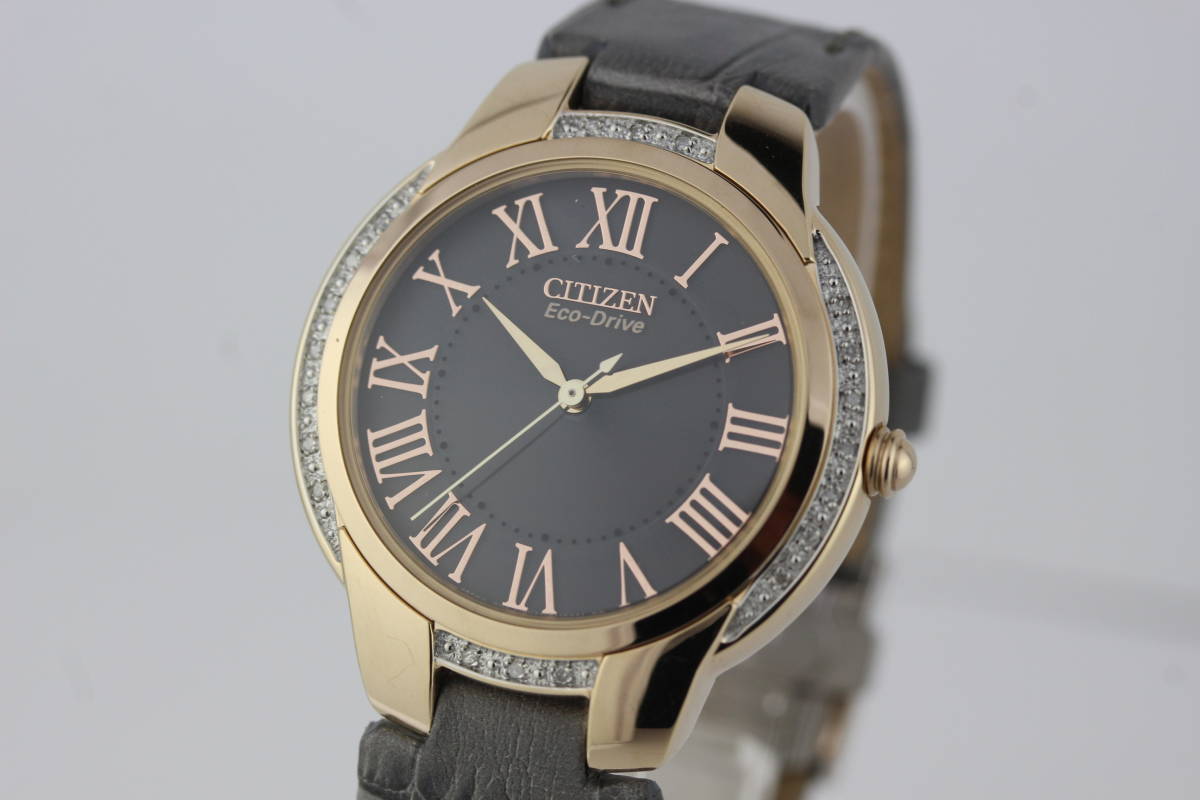 CITIZEN シチズン ボーイズ ダイヤベゼル ソーラー E031-S080509 良品_画像1