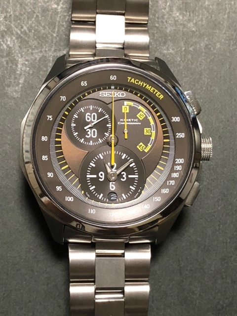 再×14入荷 2次電池新品 チタン SEIKO ignition SBHV009 クロノグラフ