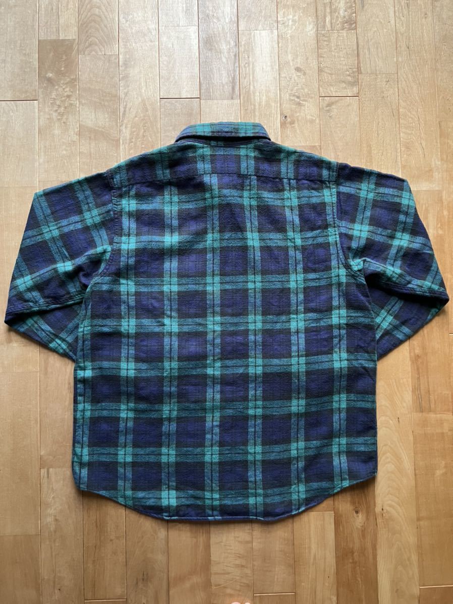 90s USA製 L.L.Bean エルエルビーン ブラックウォッチ ネルシャツ サイズ ウィメンズ10(S相当)