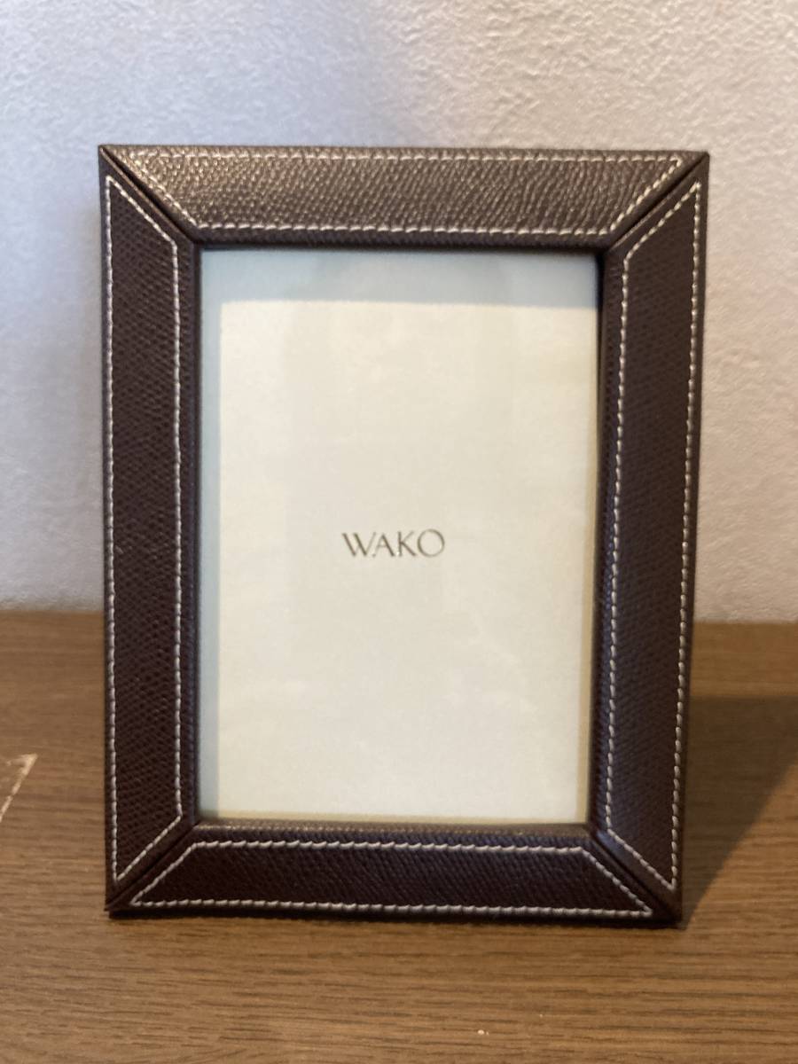 未使用】銀座 和光 WAKO フォトフレーム 写真立て 革 レザー 未使用】銀座 和光 WAKO フォトフレーム 写真立て 革 レザー