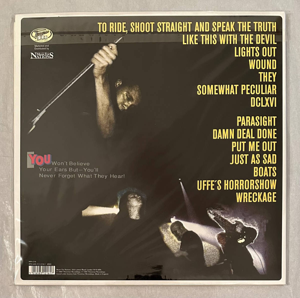 ■1997年 UK盤 オリジナル 新品 Entombed - To Ride, Shoot Straight And Speak The Truth 2枚組 12”LP MFN 216 Music For Nationsの画像3