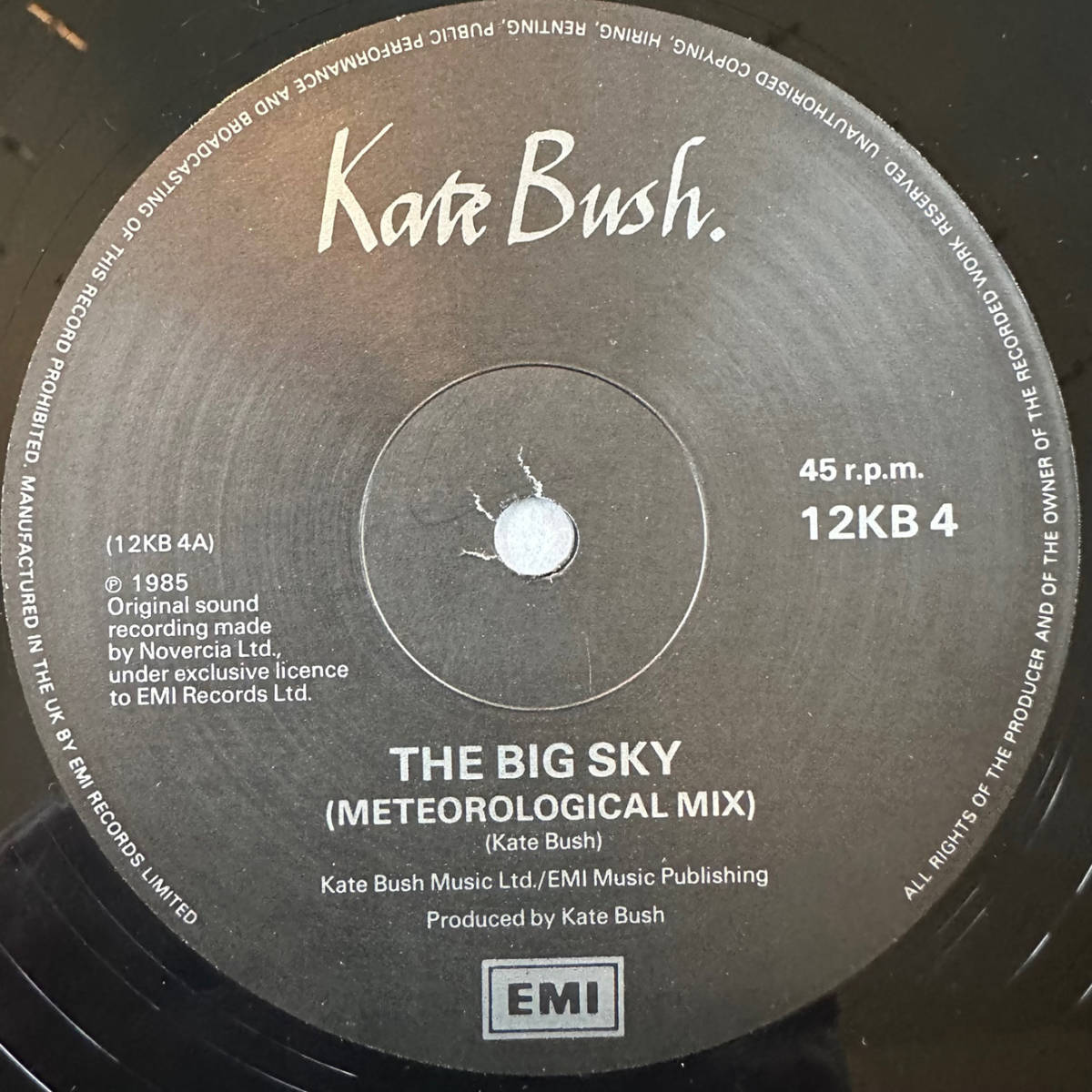 #1986 year UK record original Kate Bush - The Big Sky (Meteorological Mix) 12~EP 12KB 4 EMI