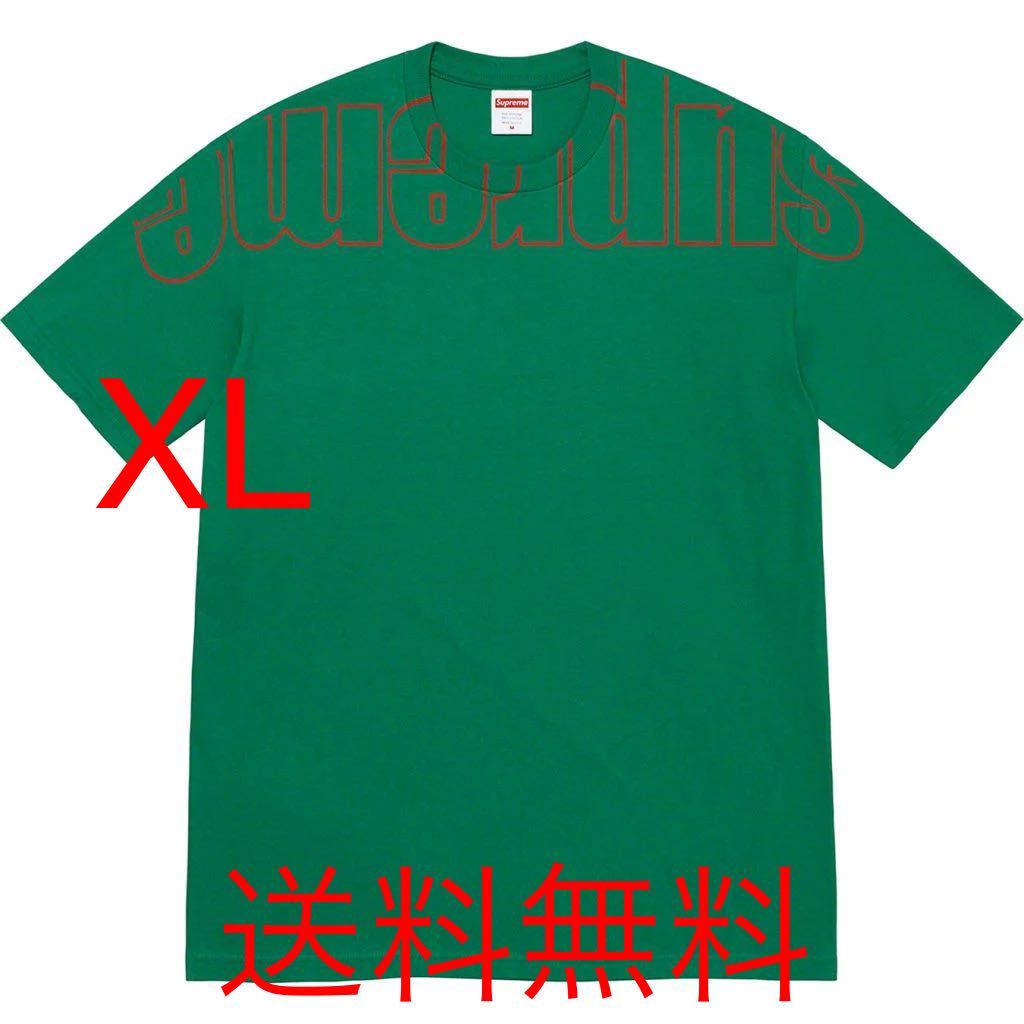 緑XL 即決 国内正規新品 22AW Supreme Upside Down Tee Light Pine シュプリーム アップ サイド ダウン Tシャツ パイン