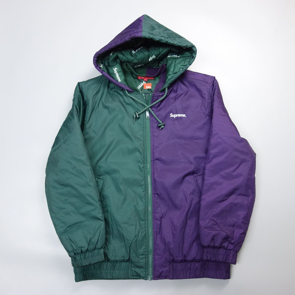 未使用タグ付き Supreme シュプリーム 15AW 2-Tone Hooded Sideline