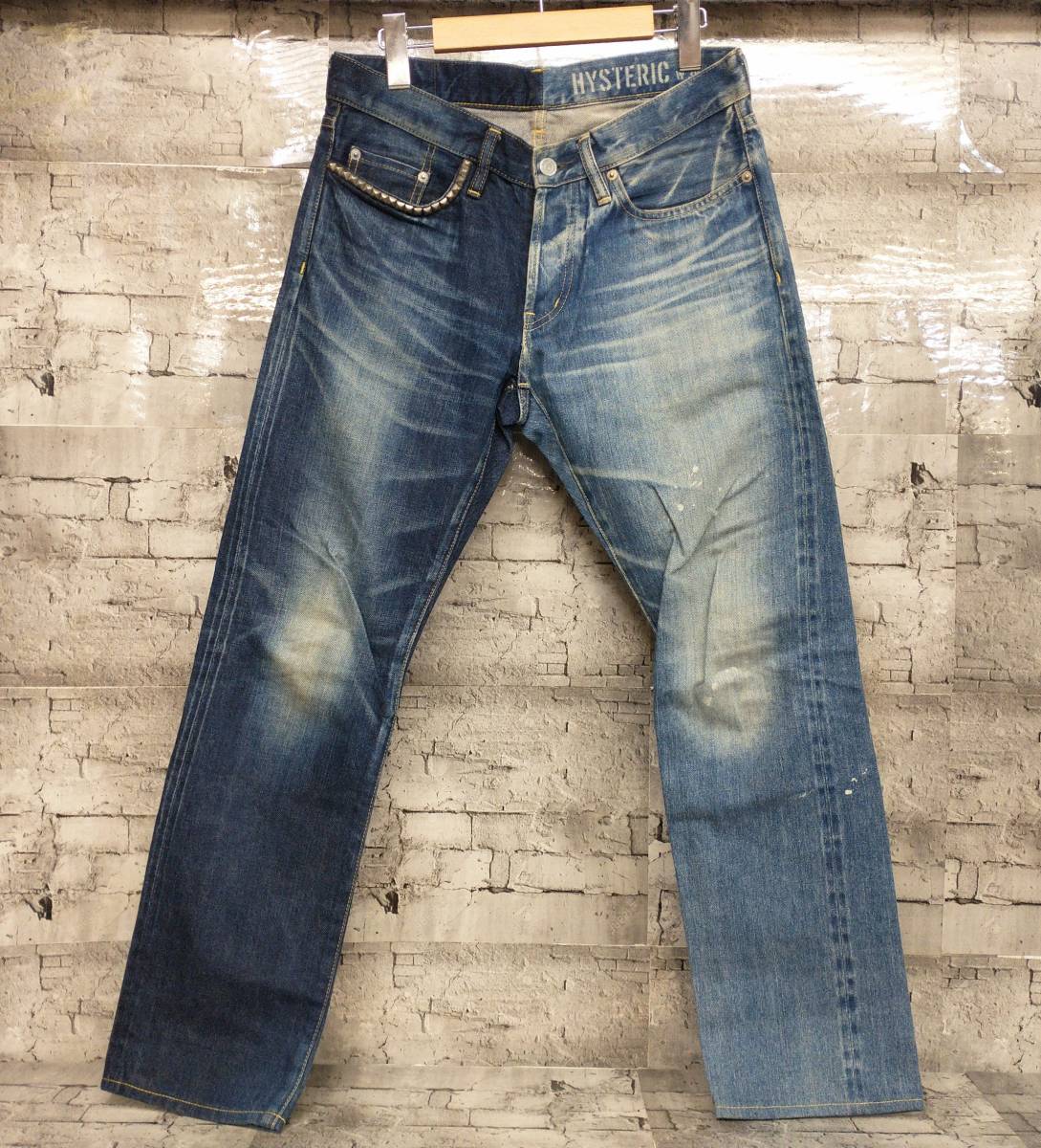HYSTERIC GLAMOUR ヒステリックグラマー HRLR加工 デニムパンツ