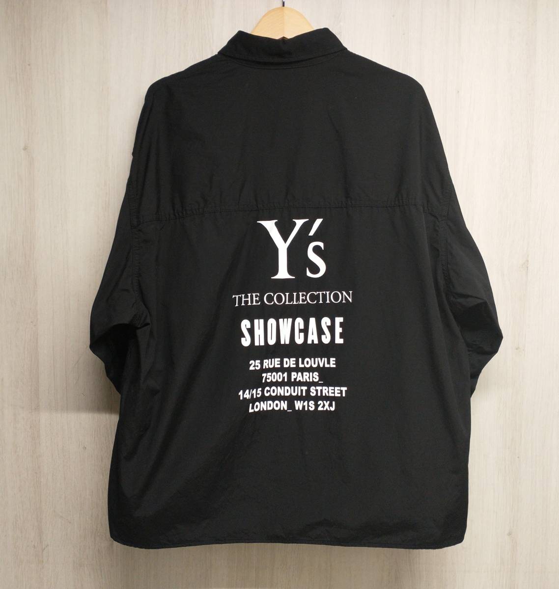 Y’s ワイズ スタッフシャツ 長袖シャツ ヨウジヤマモト ブラック コットン 日本製 SHOWCASE YG-B71-029 店舗受取可