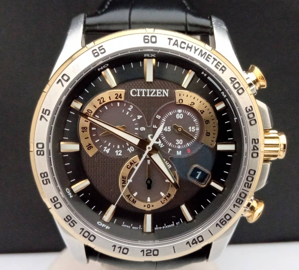 品】シチズン エコドライブ CITIZEN 電波ソーラー腕時計 クロノグラフ