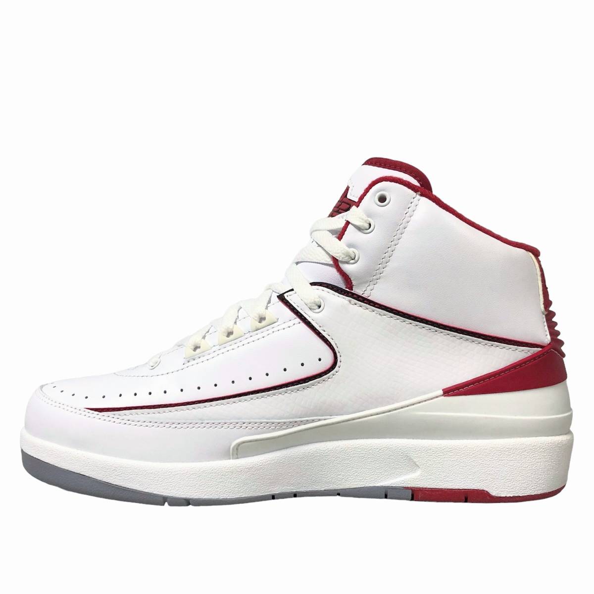 【未使用品】 NIKE AIR JORDAN 2 RETRO WHITE/RED ナイキ エアジョーダン 2 レトロ ホワイト レッド 385475-102 サイズ27cm 店舗受取可_画像2