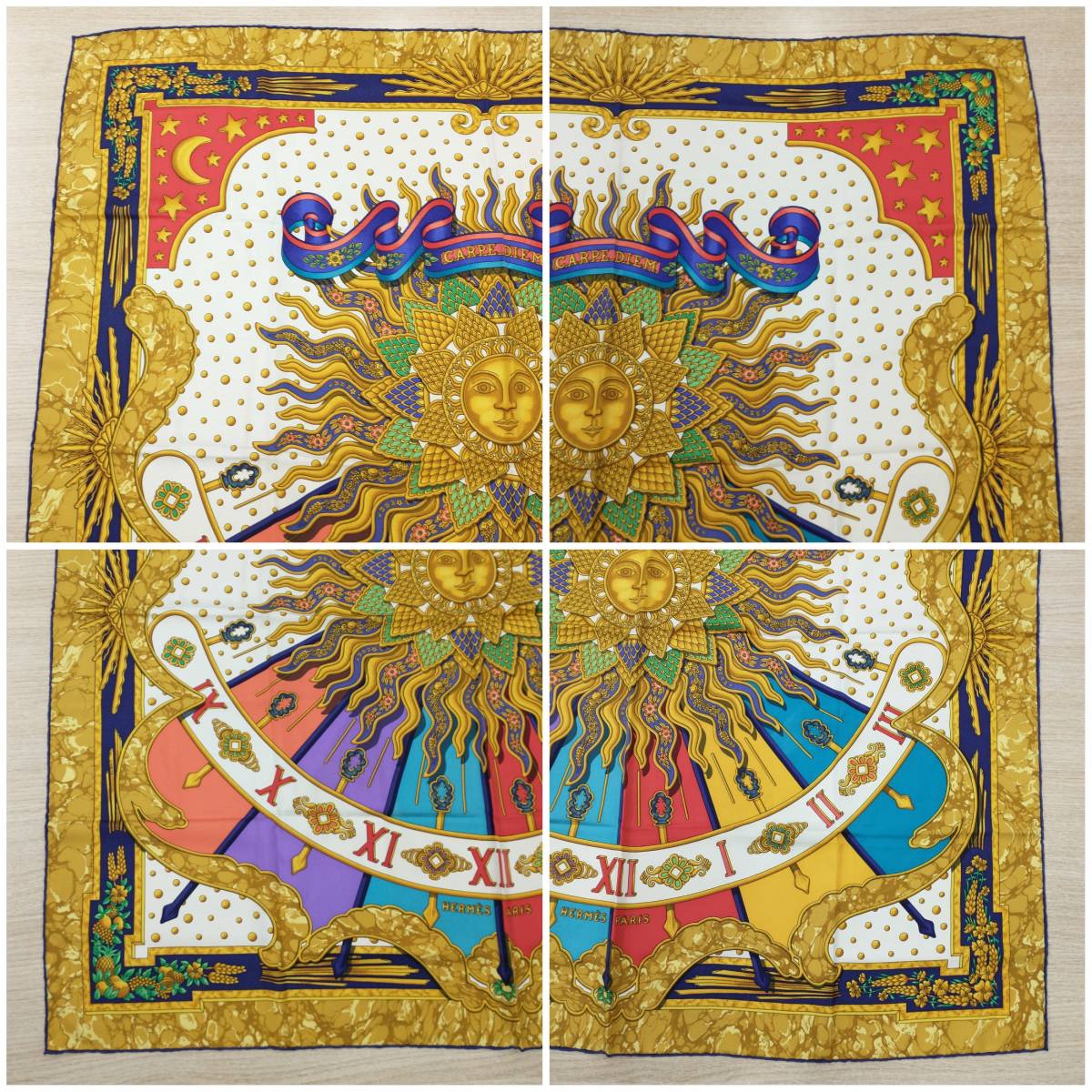 HERMES エルメス カレ90 CARPE DIEM 今日一日を楽しむ スカーフ シルク