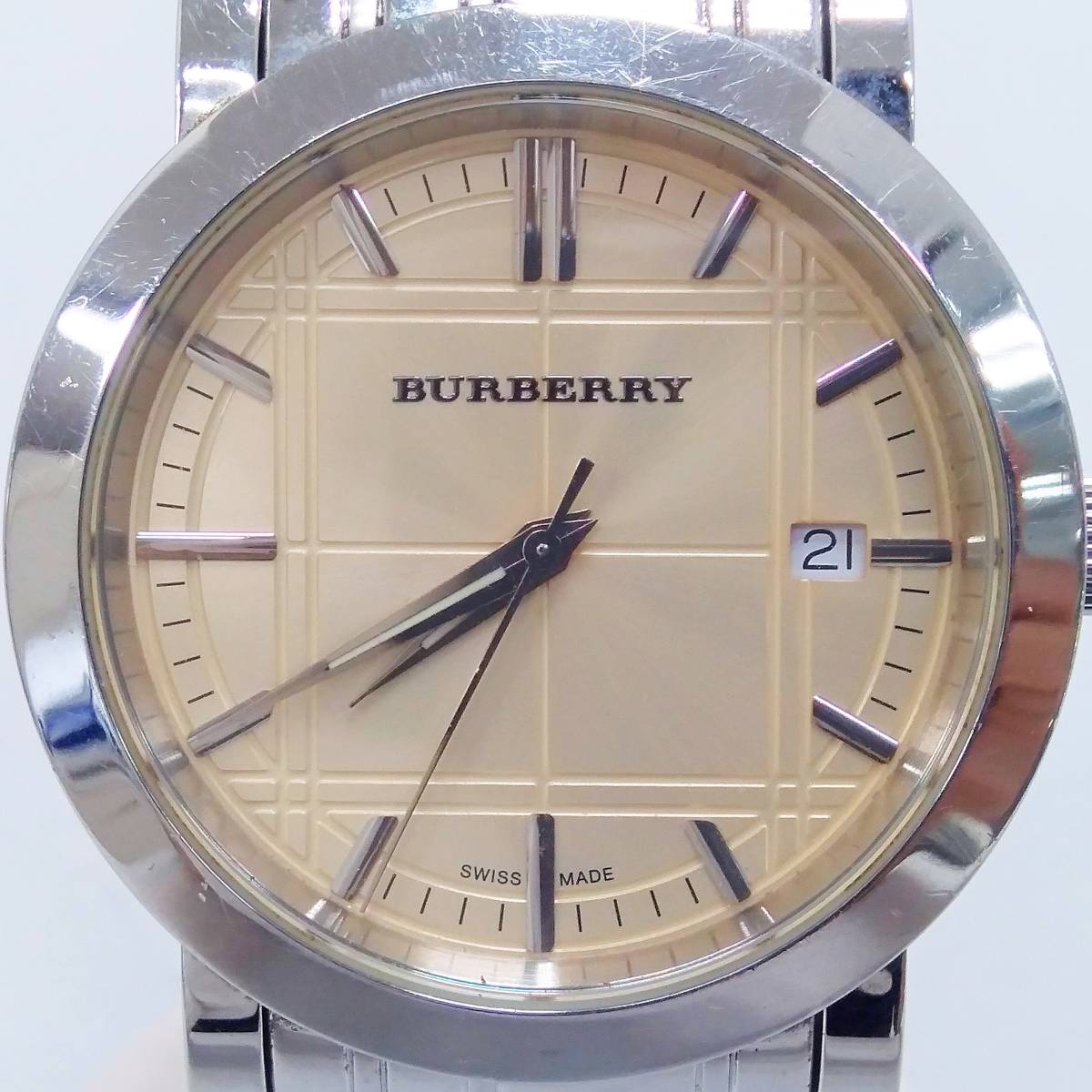 限定特価】 BURBERRY バーバリー BU1352 クォーツ メンズ 腕周り約17.5