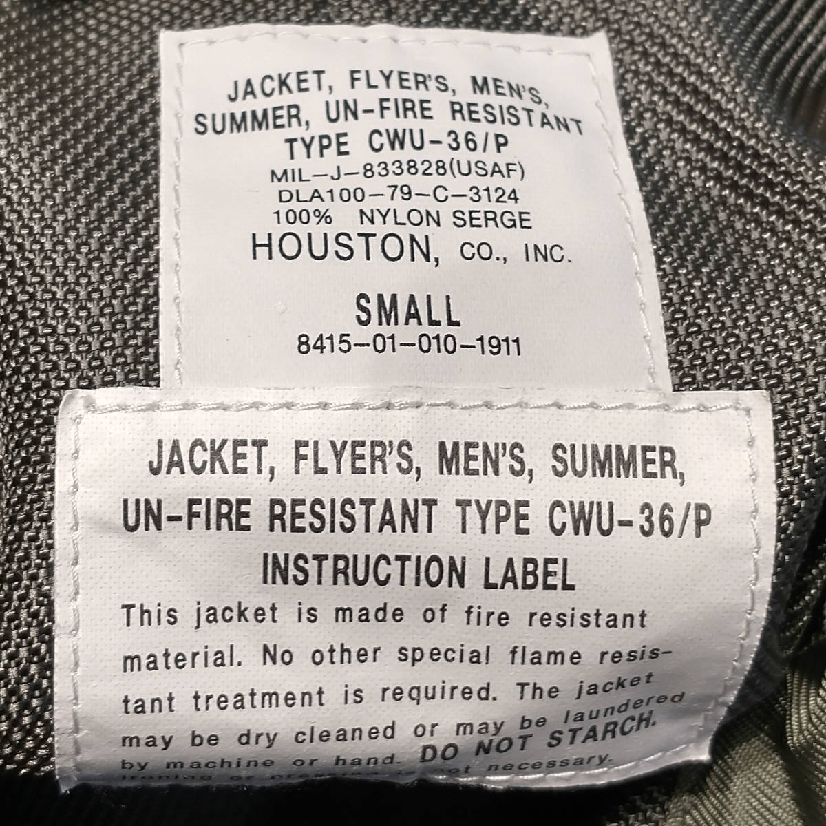 20ss HOUSTON CWU-36P MOVIE MODEL Military Flight Jacket