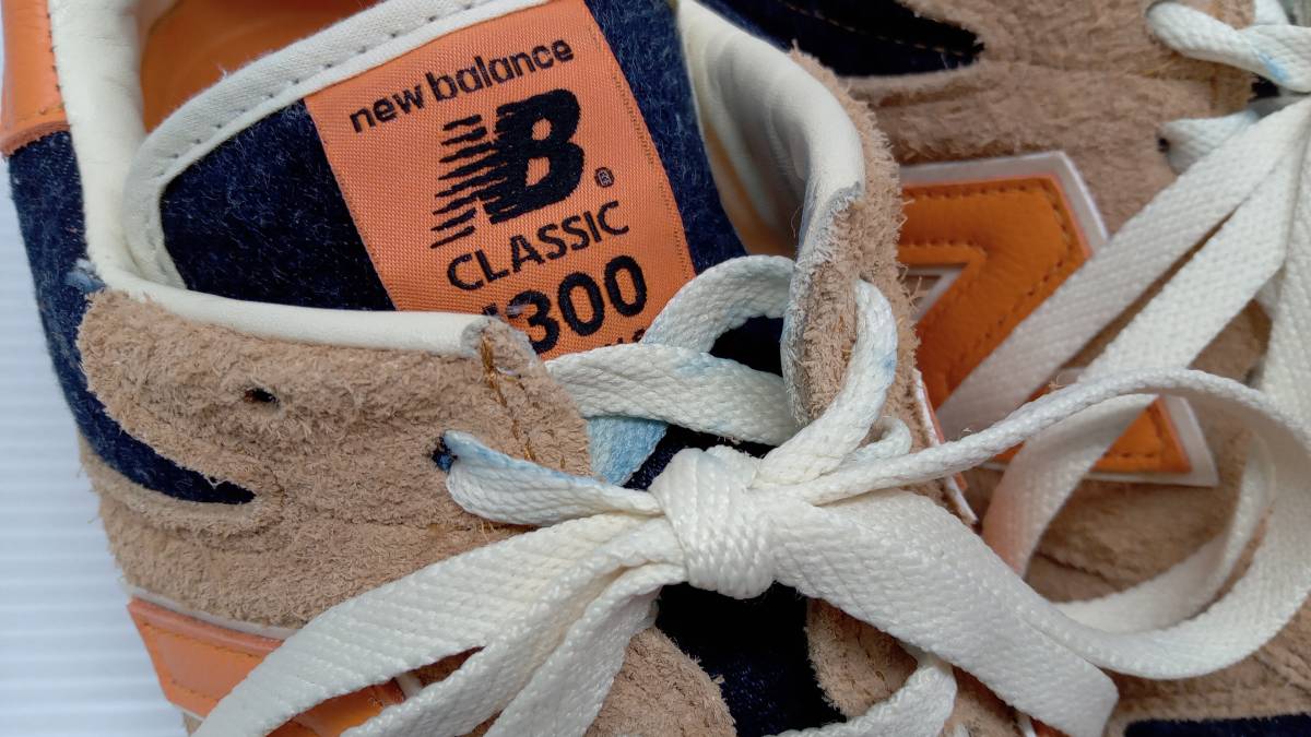 ★ new balance ニューバランス リーバイスコラボ スニーカー M1300LV 箱付き USA12(30cm) デニム×オレンジ×ベージュ 通年_画像9