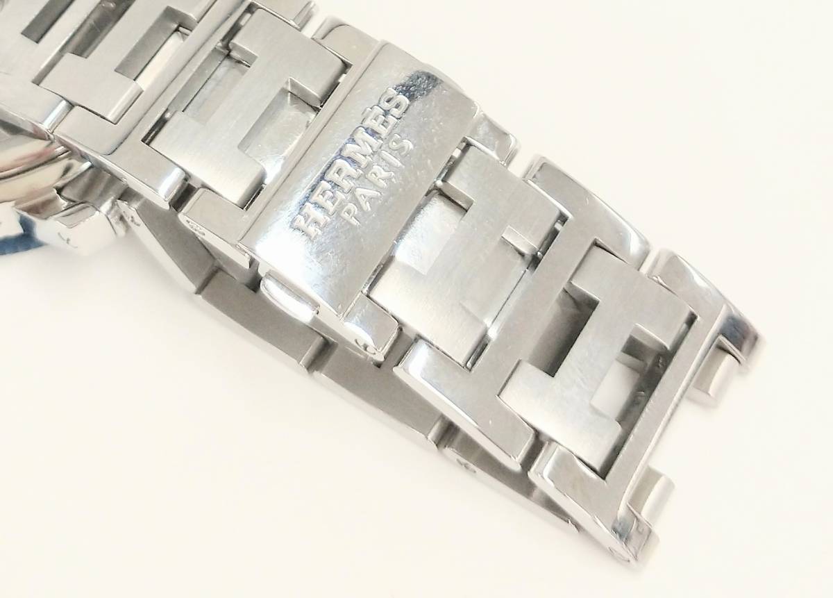HERMES エルメス クリッパー CL2.917 青文字盤 クロノグラフ