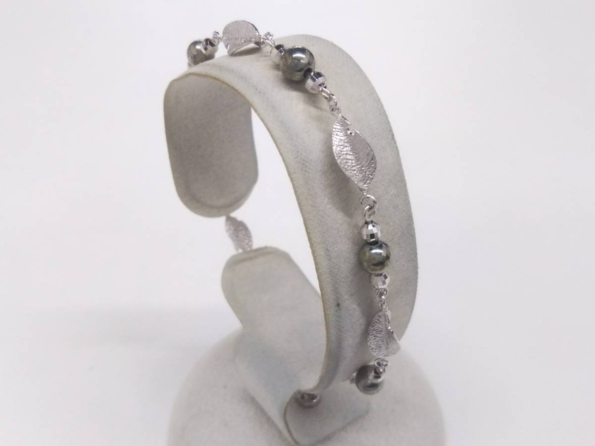 K18WG ホワイトゴールド ブレスレット 約19cm 総重量5.2g | charcas.gob.mx