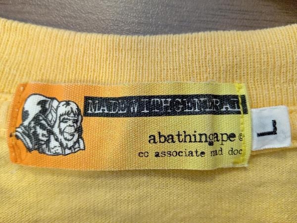 A BATHING APE ア ベイシング エイプ 半袖Tシャツ Alife グラデーション オレンジ 90s 初期 メンズ 日本製 コットン100% Lサイズ_画像3