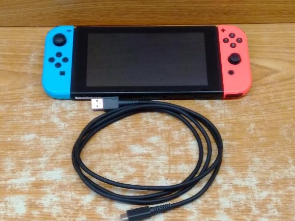 鴨b123 Nintendo SWITCH 本体+Joy-Conネオンブルー/ネオンレッド+USB