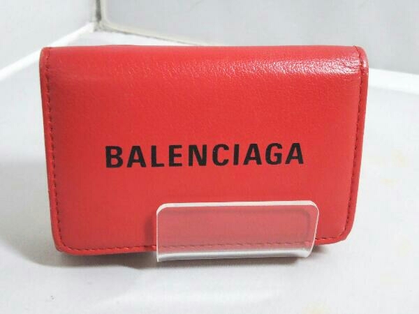 BALENCIAGA バレンシアガ 551921.6565.X.531267 三つ折り財布 赤