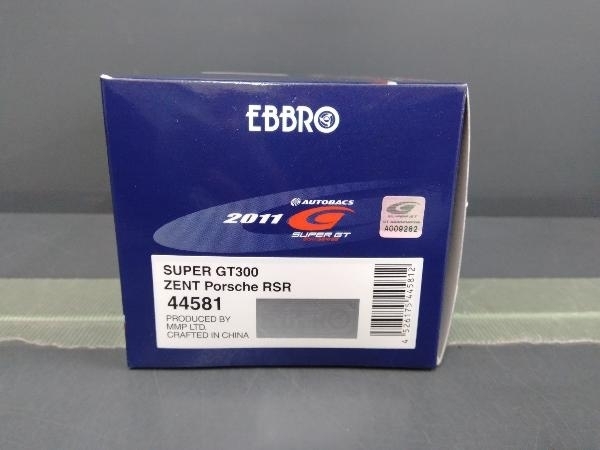 EBBRO 1/43 SUPER GT300 ZENT Porsche RSR 2011 No,25 BLUEの画像3