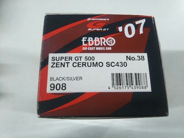 EBBRO 1/43 SUPER GT500 ZENT CERUMO SC430 2007 No.38 BLACK/SILVER_画像5