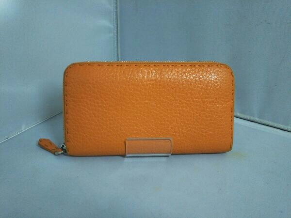 FENDI フェンディ 8M0299・QZY-159・7032 ラウンドファスナー長財布 オレンジ 付属品有り_画像1