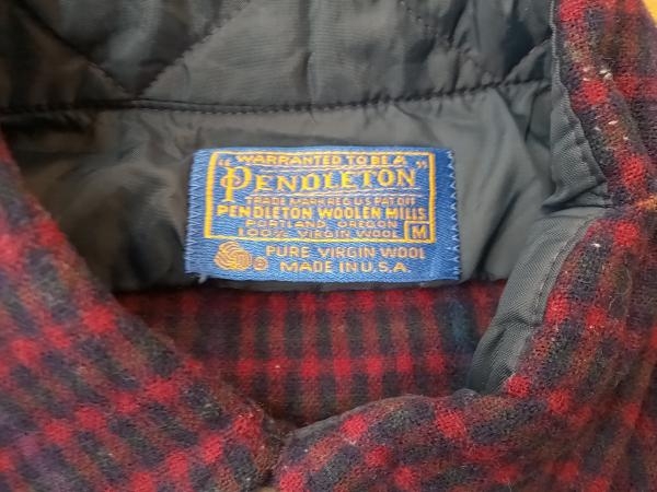 PENDLETON ペンドルトン ネルシャツ Mサイズ ウールシャツ メンズ 70s 古着 USA製 レギュラー ヴィンテージ_画像3