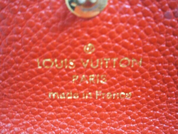 LOUIS VUITTON ルイヴィトン モノグラム・アンプラント TN1107 ポルトフォイユ・ポンヌフ・コンパクト M62185 三つ折り財布 赤 付属品有り_画像2