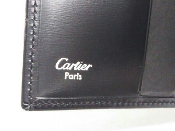 Cartier カルティエ パシャ EYQD 二つ折り財布 黒 ブラック メンズ 箱