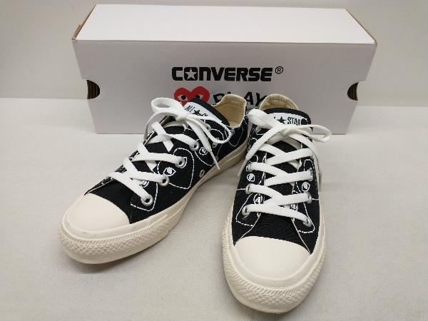 CONVERSE×PLAY COMME des GARCONS ALL STAR OX/PCDG 20 1CL706 スニーカー キャンバス レディース 23.0cm US4 ブラック 箱あり