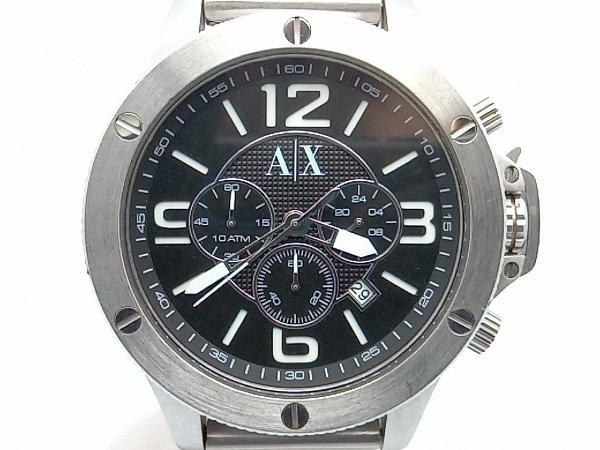 ARMANI EXCHANGE(A／X) 腕時計 AX1501 黒文字盤 クロノグラフ 日付 ベルト:約17cm 2022年10月に電池交換済 アルマーニ・エクスチェンジ