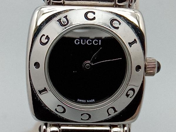 魅了 GUCCI 腕時計 6300L ホースビット 黒文字盤 電池式(2022年10月に