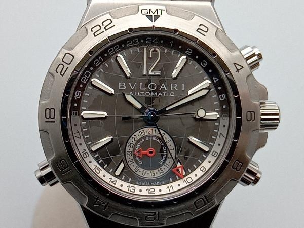 BVLGARI 腕時計 自動巻 ディアゴノ DP42 S GMT D1614 ベルト約17.5cm プロフェッショナル 2022年8月OH済 ブルガリ