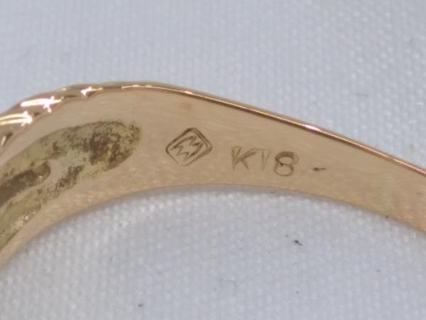 K18 18金 指輪 リング 約17号 レディースアクセサリー メンズ イエロー ...