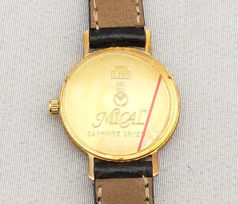 ジャンク 【動作未確認】MICAL ミカル 18K 0.750 レディース 腕時計