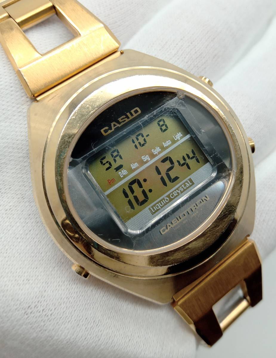 希少!! CASIO CASIOTRON カシオトロン アストロノックス TRN-120 ムーンゴールド アポロ11号 腕時計