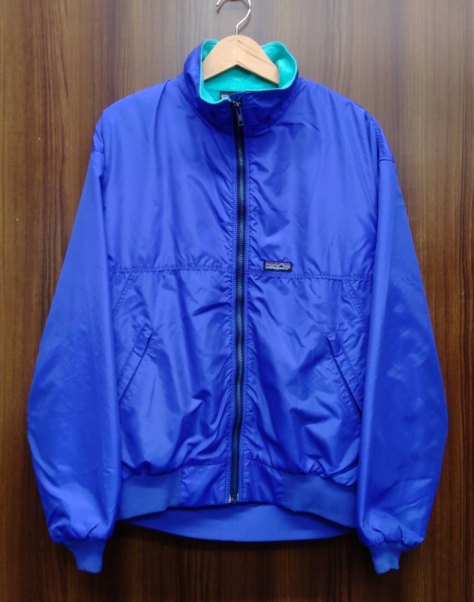 日本最大のブランド パタゴニア Patagonia 42111 USA製 サイズM ブルー ブルゾン ナイロンジャケット 裏地フリース シェルシンチラジャケット Mサイズ Patagonia パタゴニア フリースジャケット 80s 90s ブルゾン